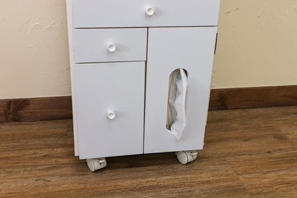 《新品・送料無料》コスメワゴン　縦型　DBR/WH