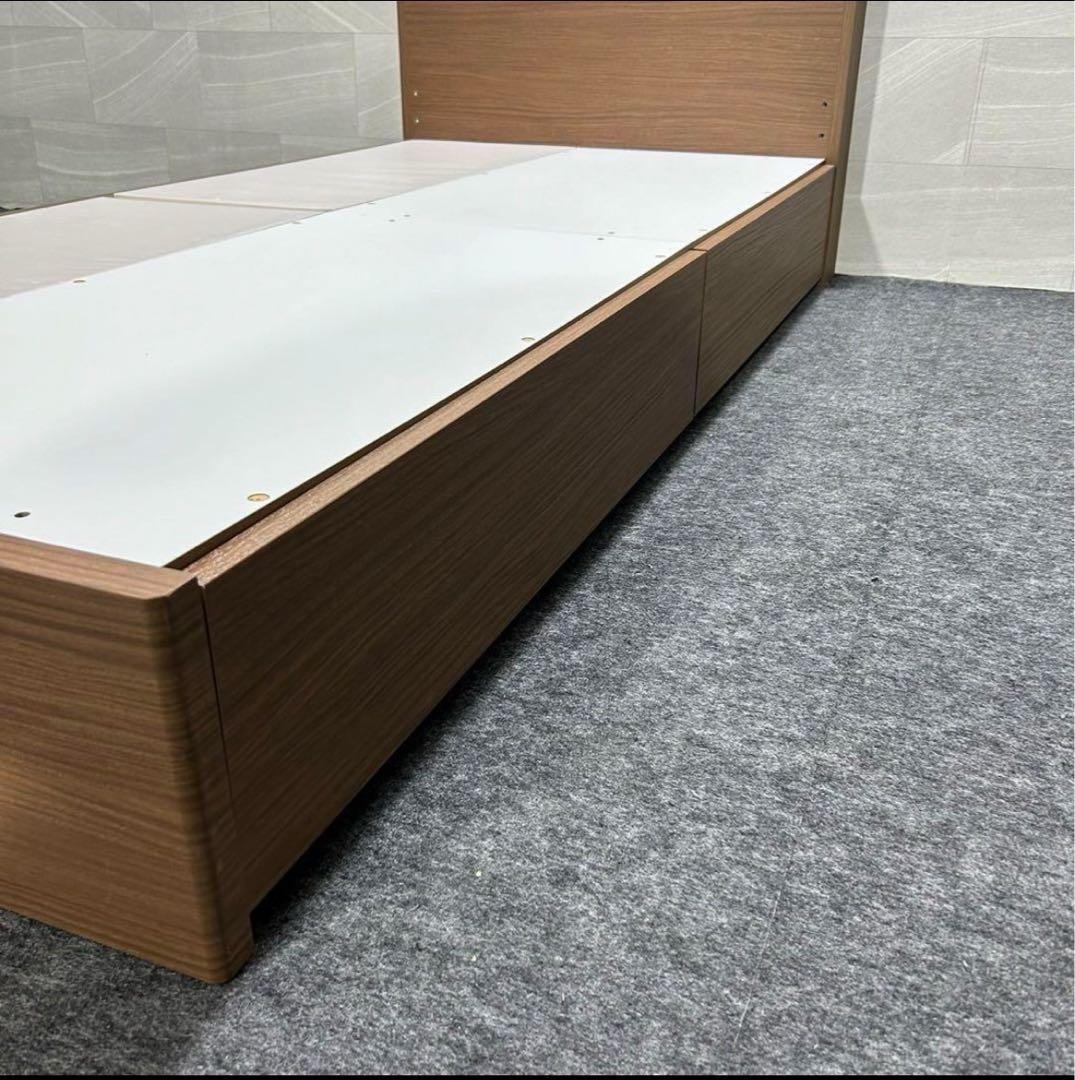 ニトリ ベッドフレーム シングル アザン浅型 寝具 収納付きd5266