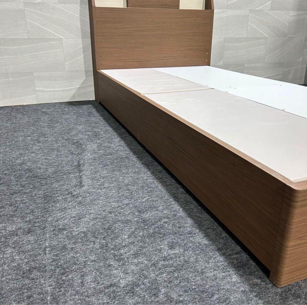 ニトリ ベッドフレーム シングル アザン浅型 寝具 収納付きd5266