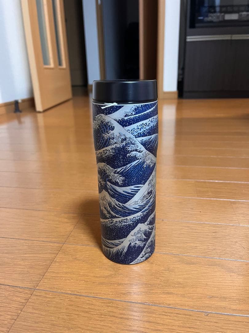 パゴン×タイガー 波の模様 ステンレス水筒 木箱付き 約500ml