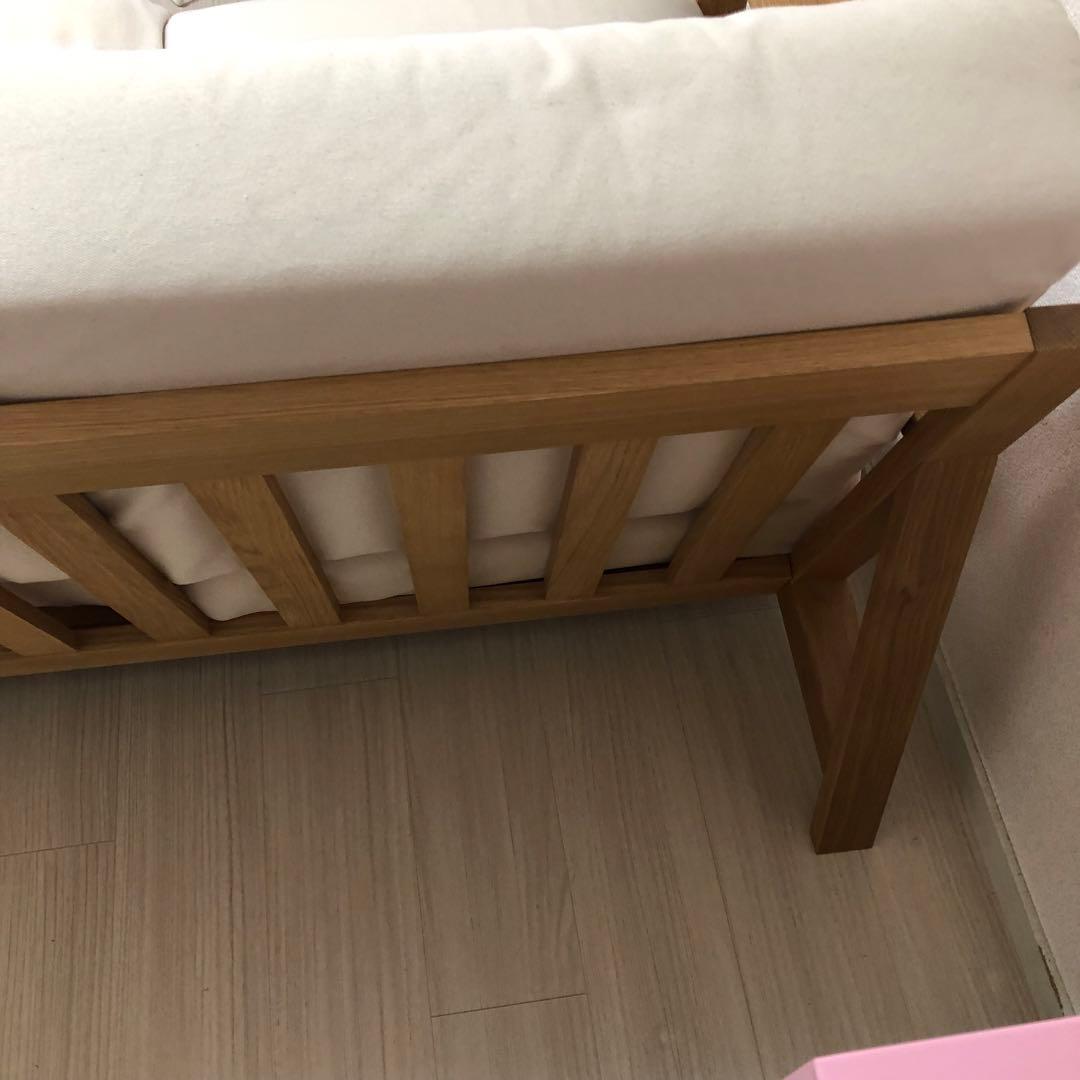 引取歓迎【2024年製】無印良品 MUJIソファ 木枠フレーム 2P 2人掛け