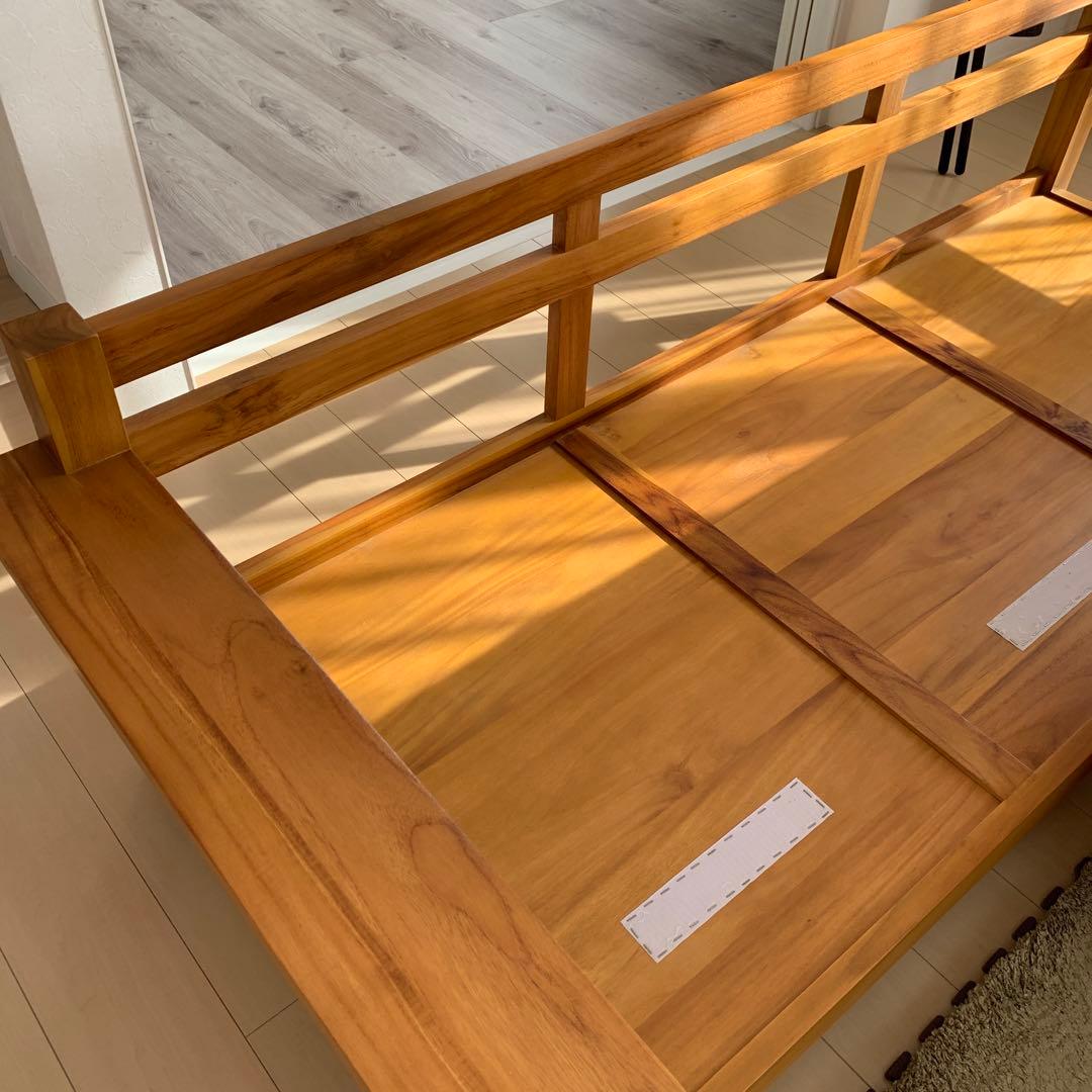 ウニコ　ブレス　木製フレーム 3人掛けソファ