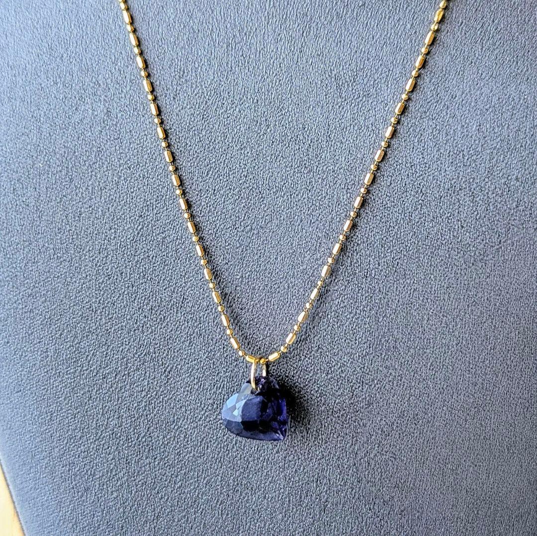 ♢容音♢K18 アイオライト 3.1ct チャーム ペンダントトップ