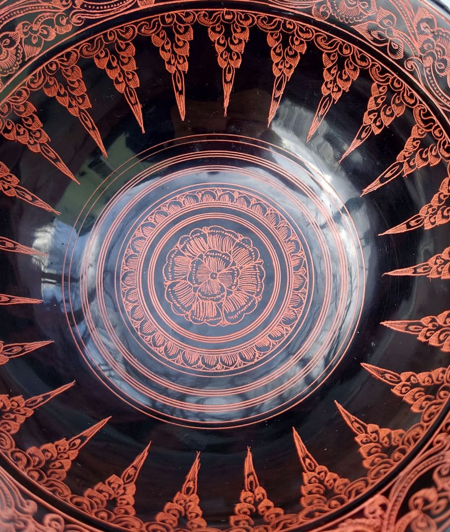 美術漆器 鳥獣蒟醤 きんま アンティーク 細密 漆塗り タイ・ミャンマー