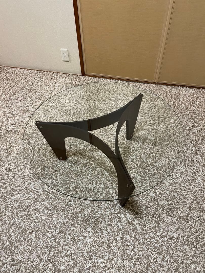 ガラス 木製 センターテーブル