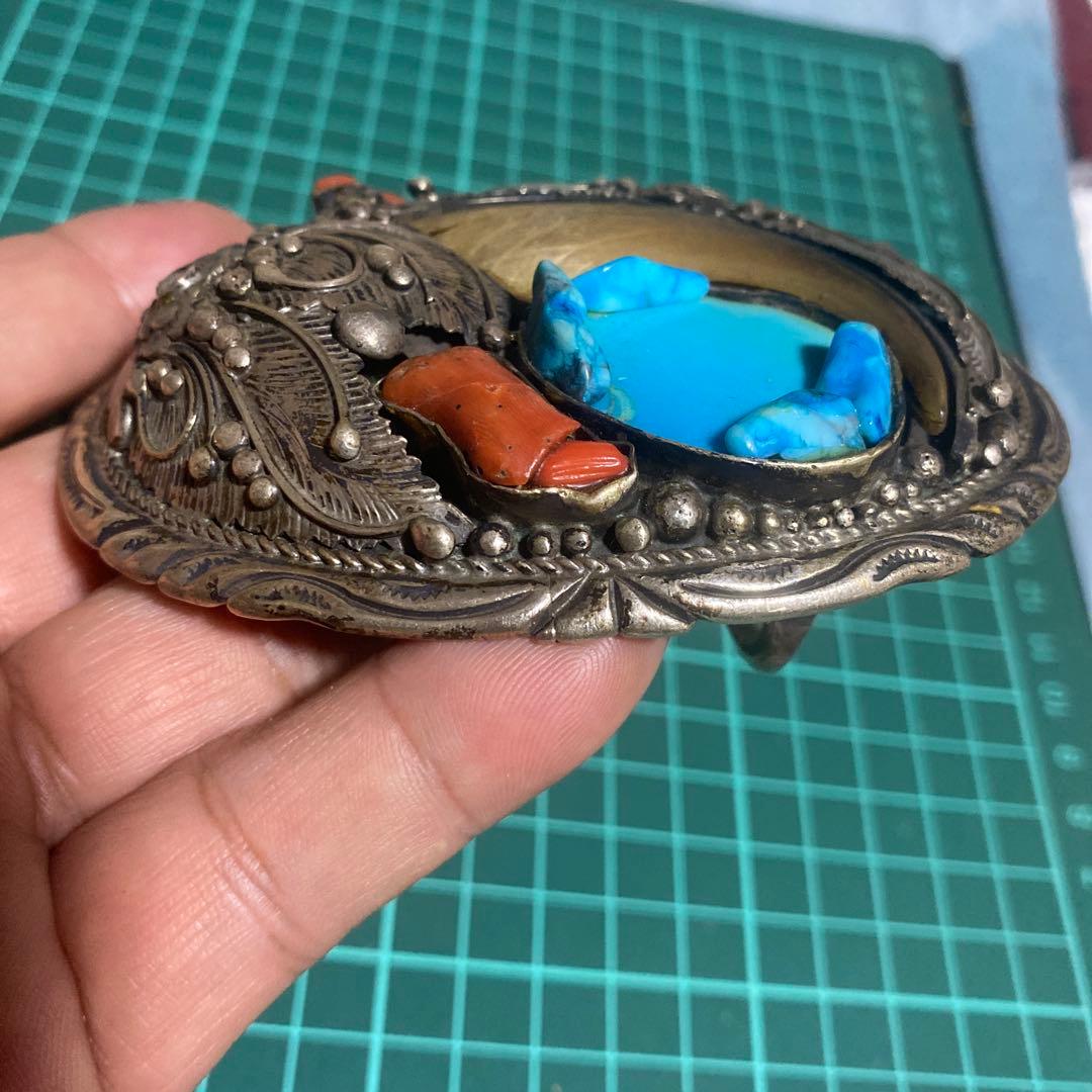 インディアン　ジュエリー　ベアクロー　珊瑚　ターコイズ　熊爪