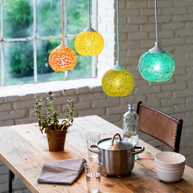 【美品♡】モザイク調・ペンダントライト・7個セット