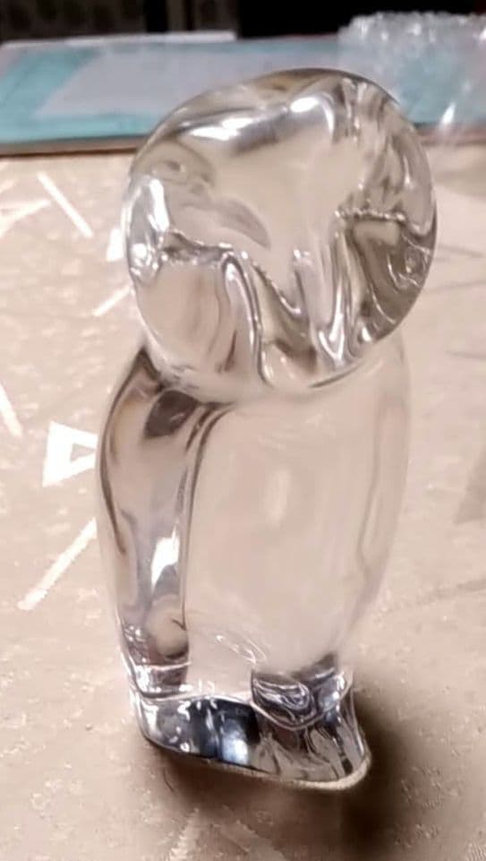 バカラクリスタル梟置物