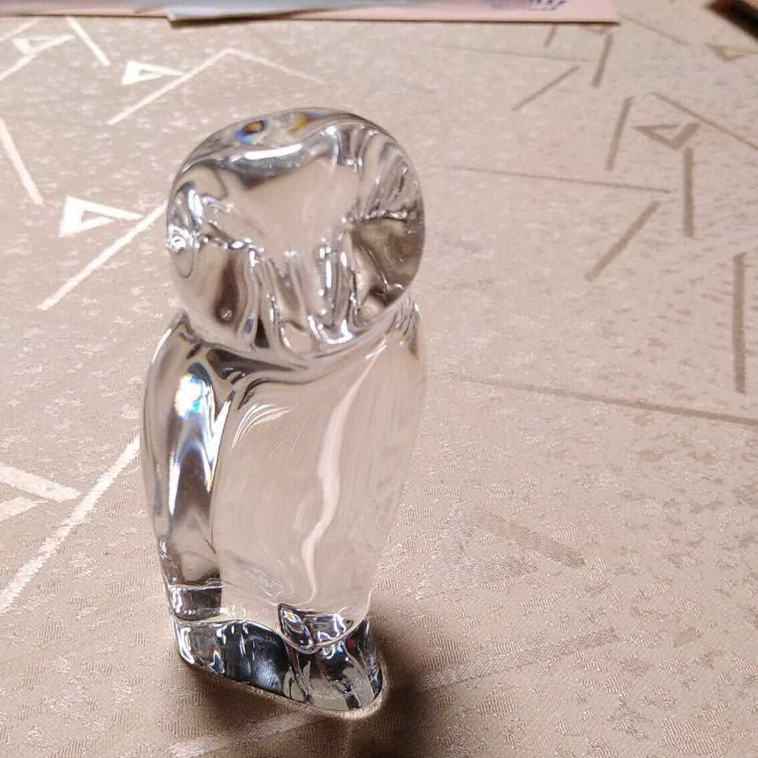 バカラクリスタル梟置物