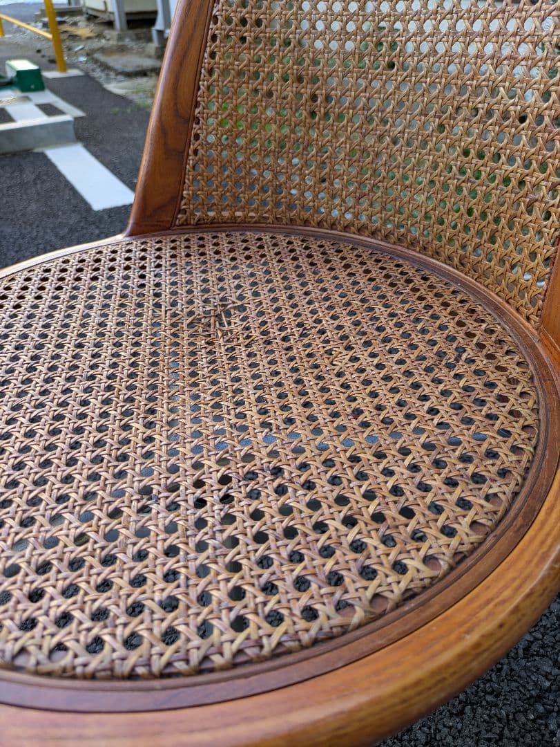 超レア名品 カッシーナイクスシー ヤングガール 曲げ木 ラタンチェア 籐チェア