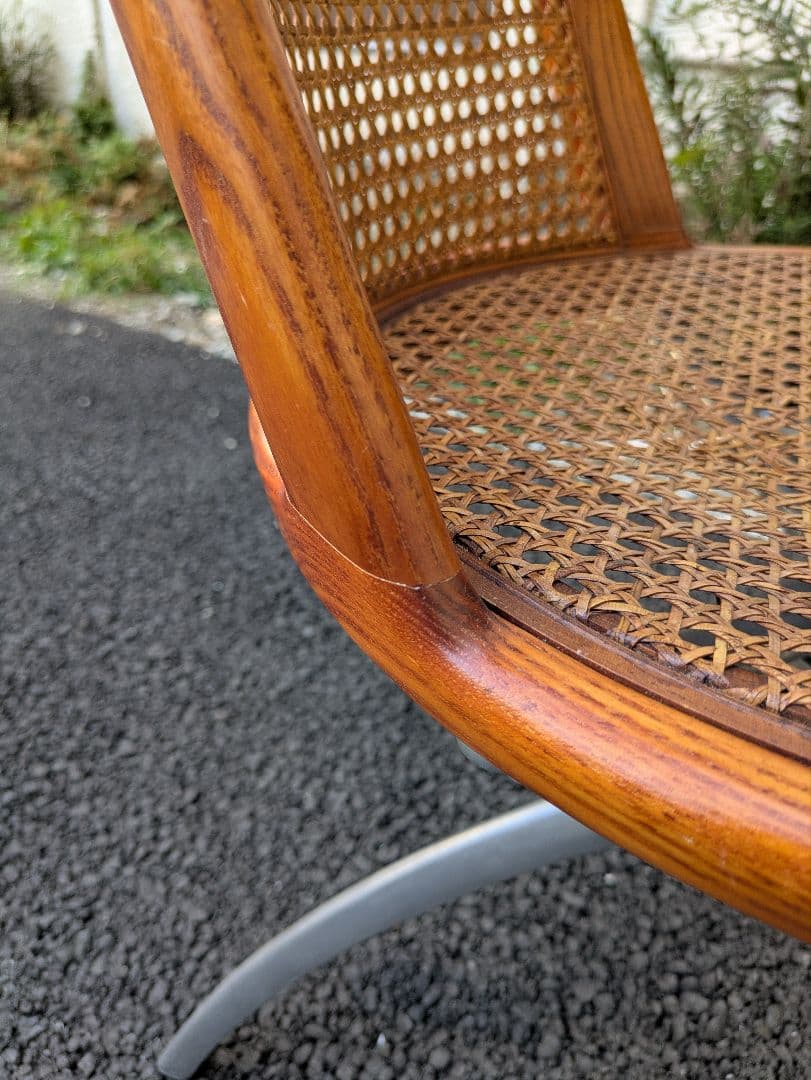 超レア名品 カッシーナイクスシー ヤングガール 曲げ木 ラタンチェア 籐チェア
