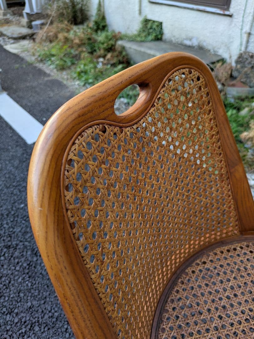 超レア名品 カッシーナイクスシー ヤングガール 曲げ木 ラタンチェア 籐チェア
