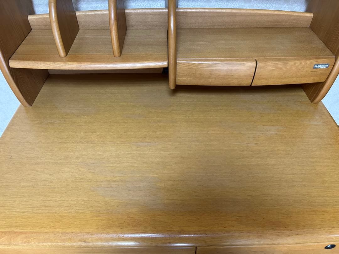 HIKARI木製学習デスク ①本体、本棚、ライト部分