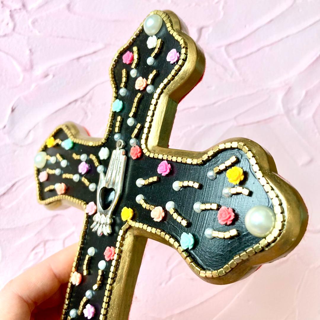 十字架　ウォールデコ　ウォールアート　メキシコ雑貨　壁飾り　ミラグロクロス