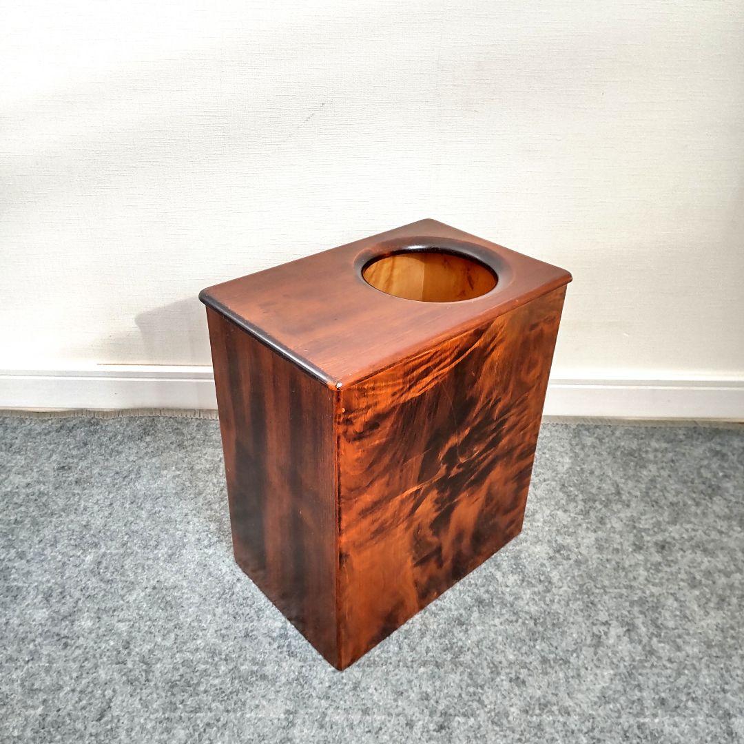 JAPAN VINTAGE　木製　ティッシュケース　ごみ箱　ダストボックス　民芸