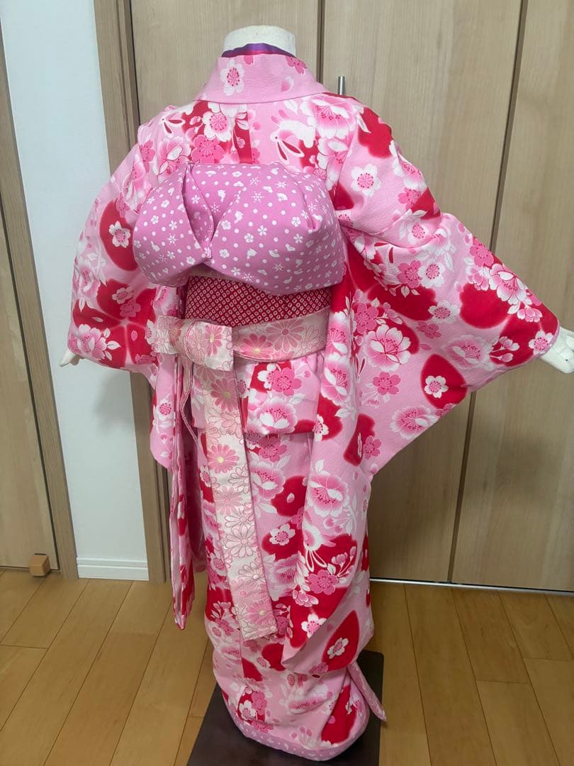 まめ姫ちゃん　JAPANスタイル　振袖バージョン　七五三 7歳用 着物セット
