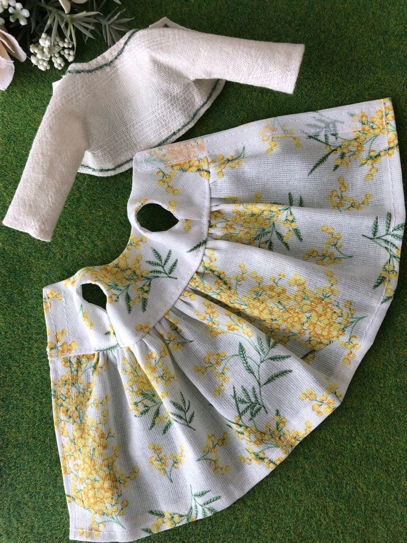 リカちゃん服 764 ミモザのワンピースセット ハンドメイド - メルカリ