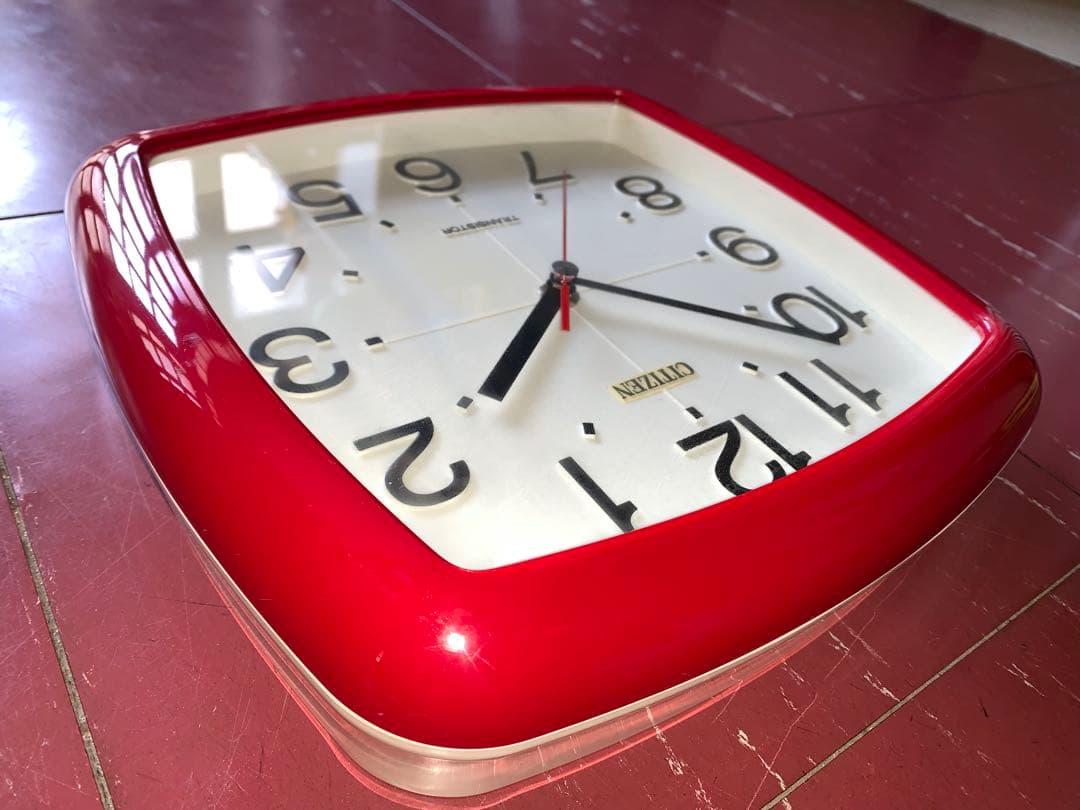 昭和レトロ　動作品　シチズン CITIZEN 2トーン　掛時計　レトロポップ