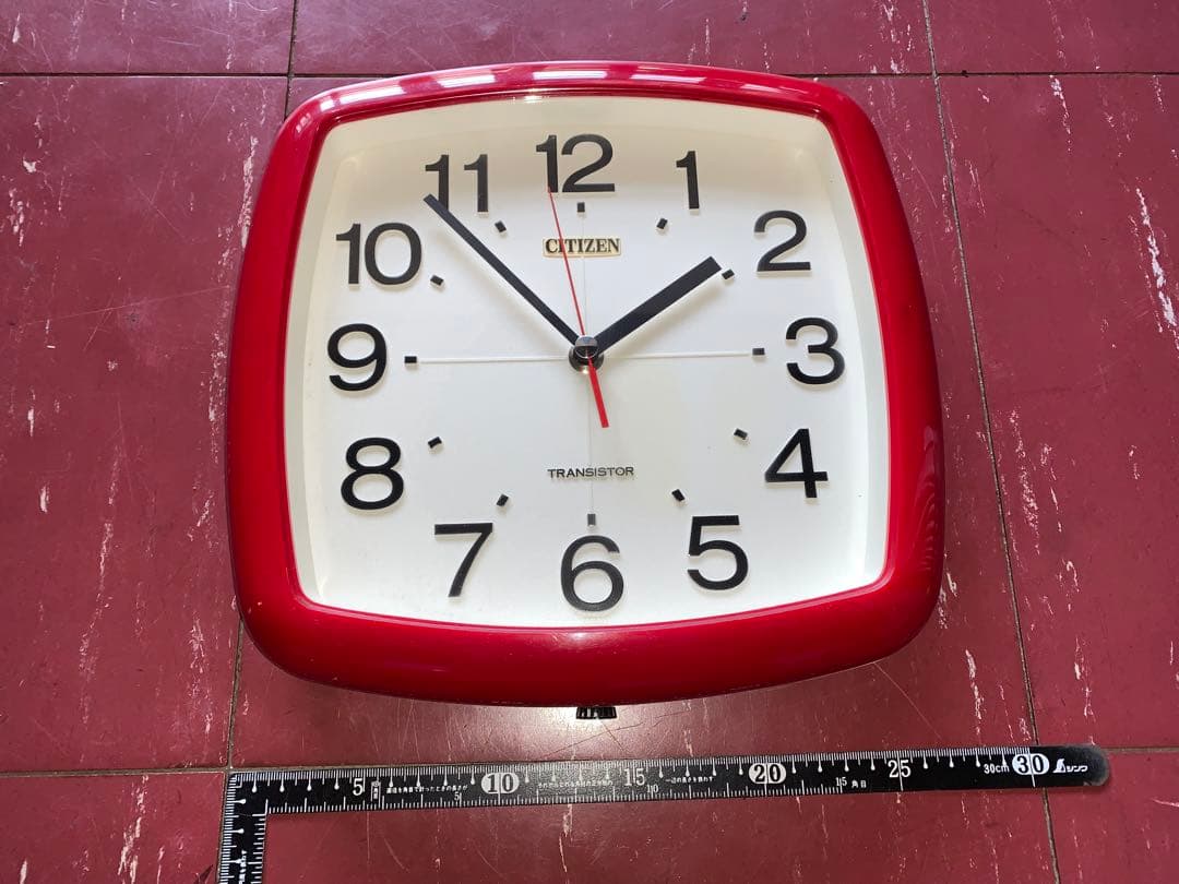 昭和レトロ　動作品　シチズン CITIZEN 2トーン　掛時計　レトロポップ