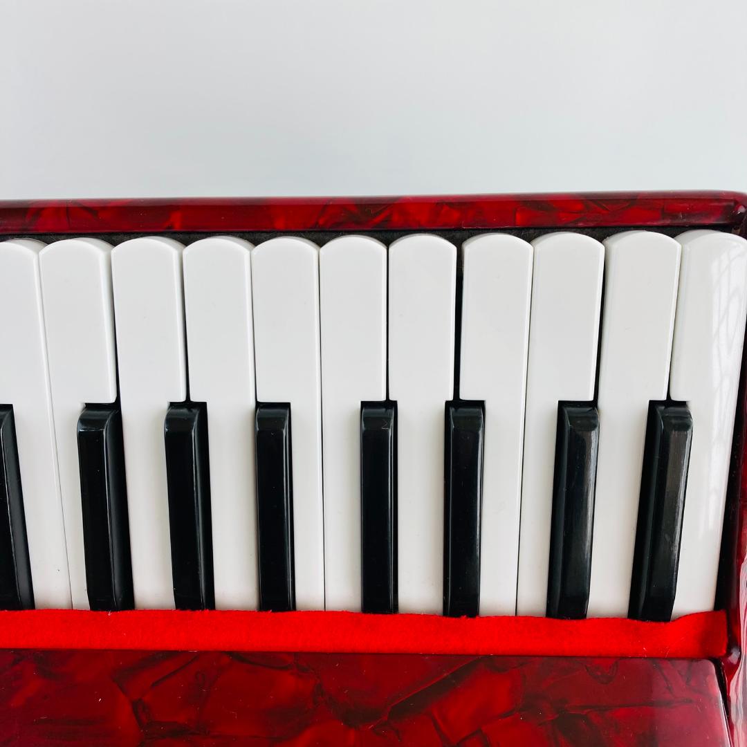 美品 BAILE アコーディオン M2019 30鍵 24ベース 赤 ケース付 - メルカリ