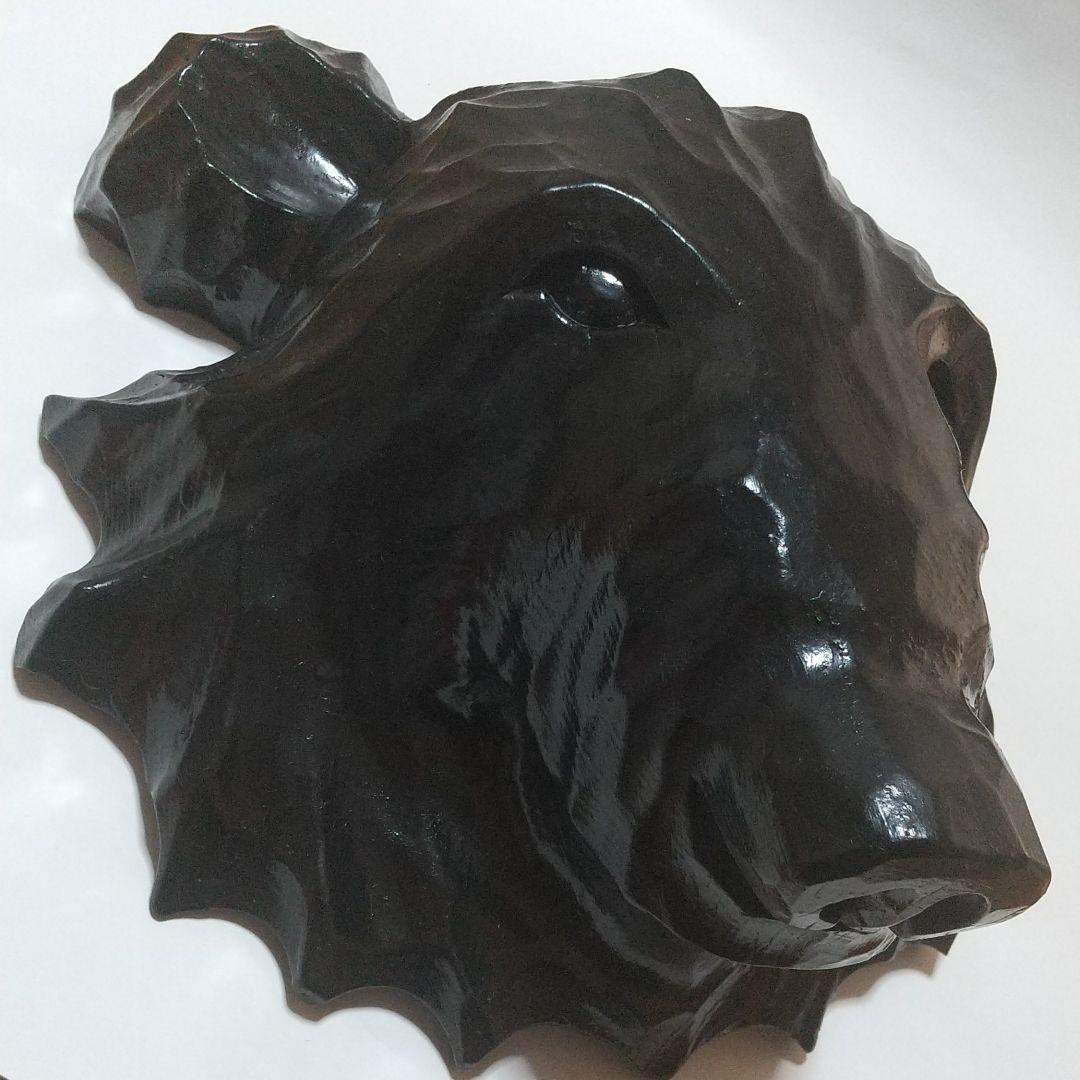 熊 クマ 木彫り 壁掛け 北海道 インテリア