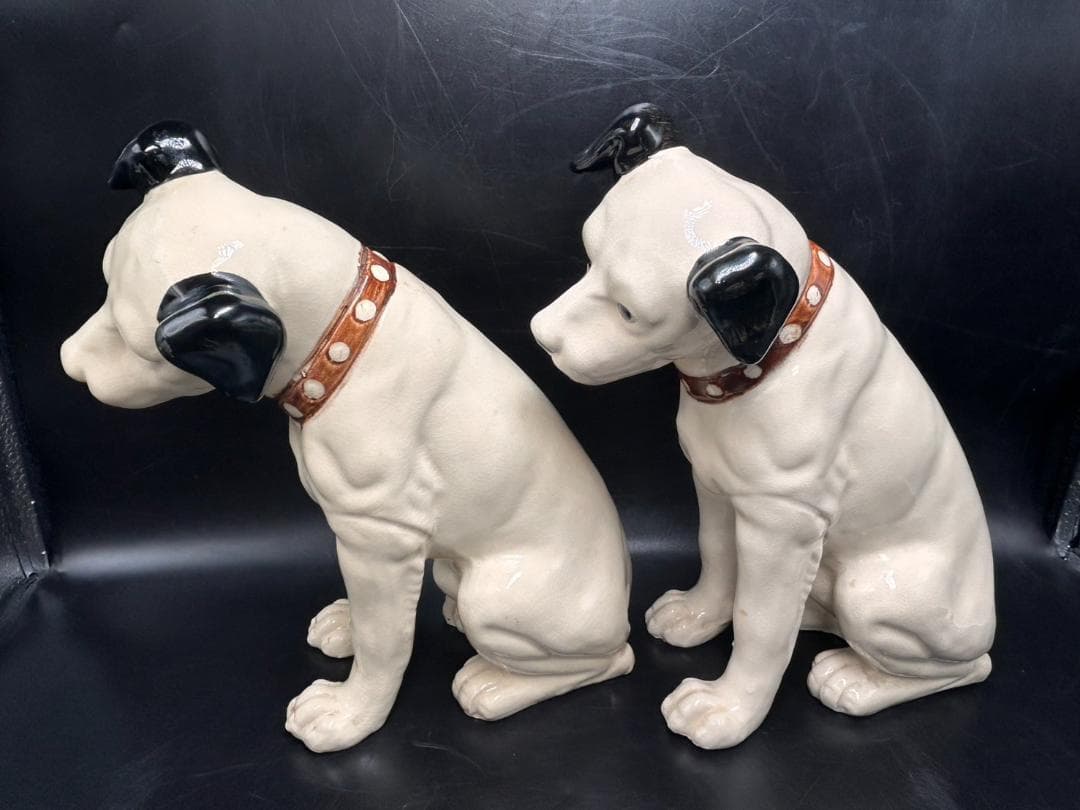 ビクター ニッパー 陶器置物 4体セット 25cm/22cm