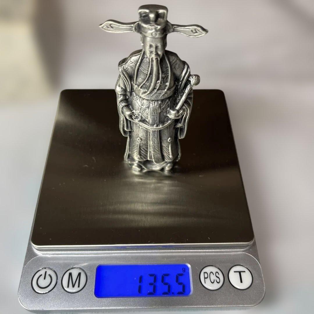 中国　工芸品　福禄寿の置物　金属製（磁性なし）