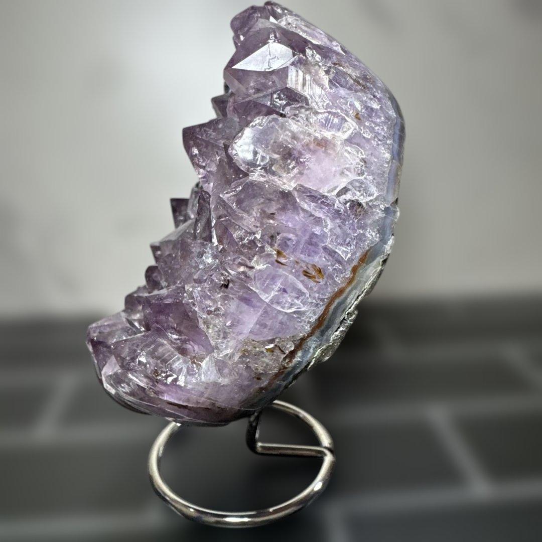 高品質◆1.2kg アメジスト ハート型クラスター◆一点物 天然石