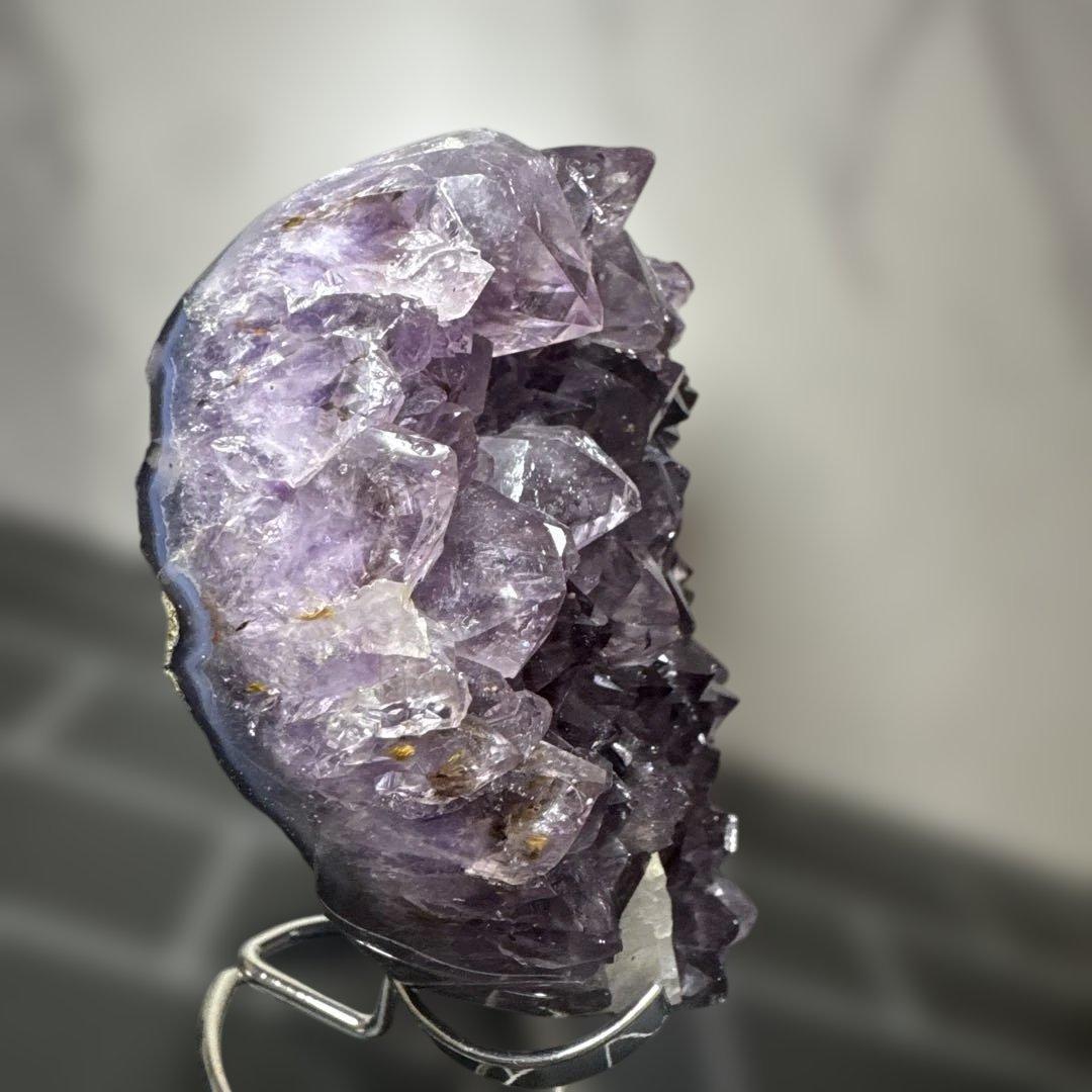 高品質◆1.2kg アメジスト ハート型クラスター◆一点物 天然石