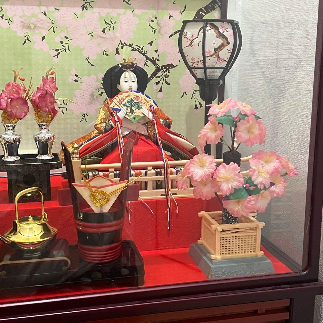 雛人形 ガラスケース入り オルゴール付き 双葉 - メルカリ