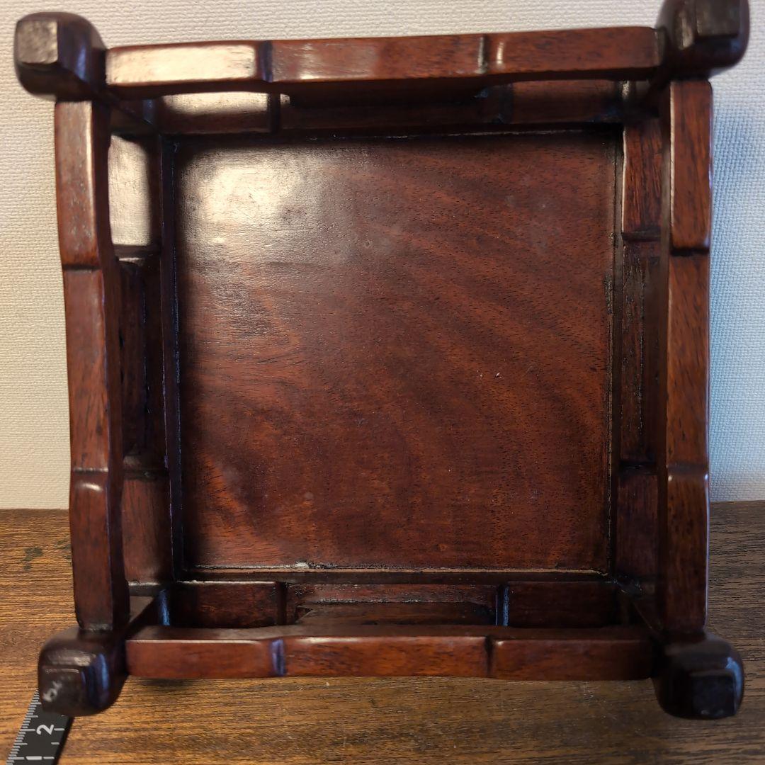 唐木台 花梨 蝶の装飾 骨董 中国古玩 アンティーク - メルカリ