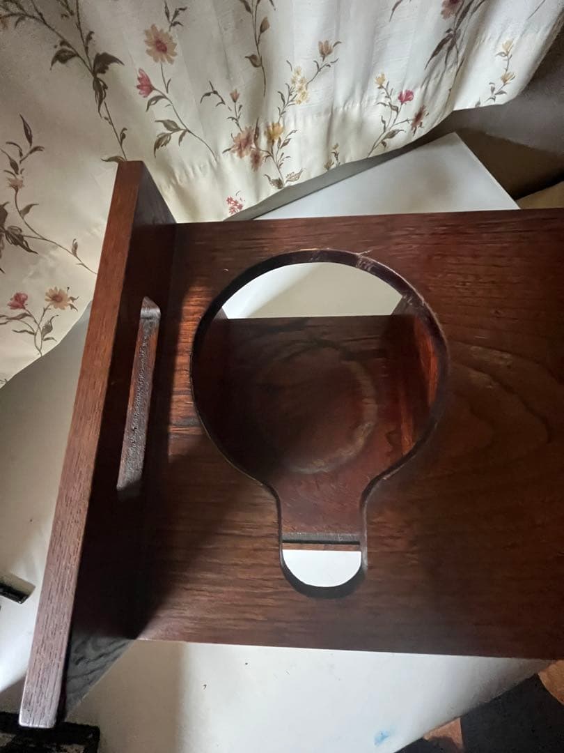 昭和レトロ 木製 小物収納 キャスター付き お座敷ワゴン ポット台