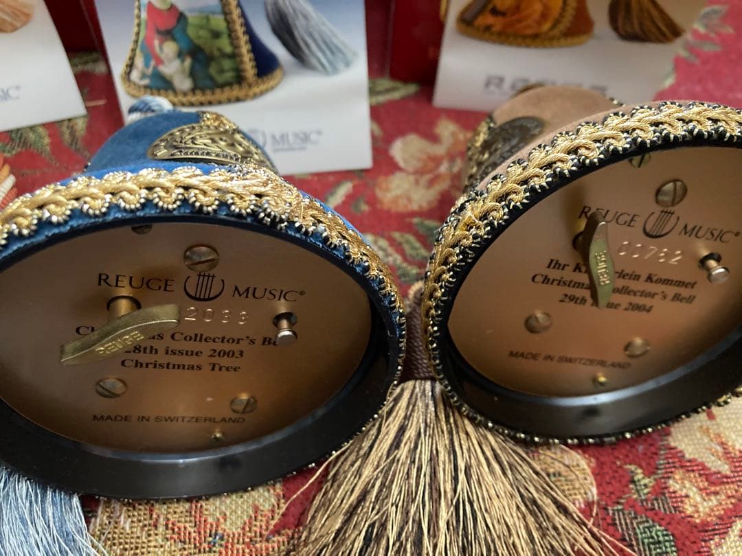 4点セット☆高級スイスオルゴール リュージュ クリスマスベル