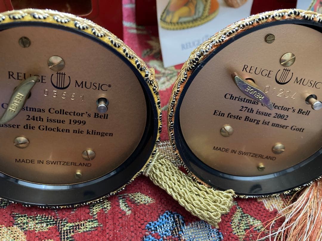 4点セット☆高級スイスオルゴール リュージュ クリスマスベル