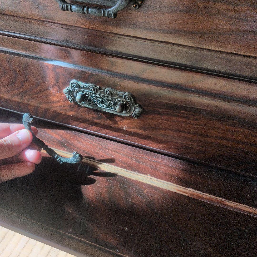 昭和レトロ 食器棚 収納棚 アンティーク 木製　高級　茶棚 茶箪笥　コレクション