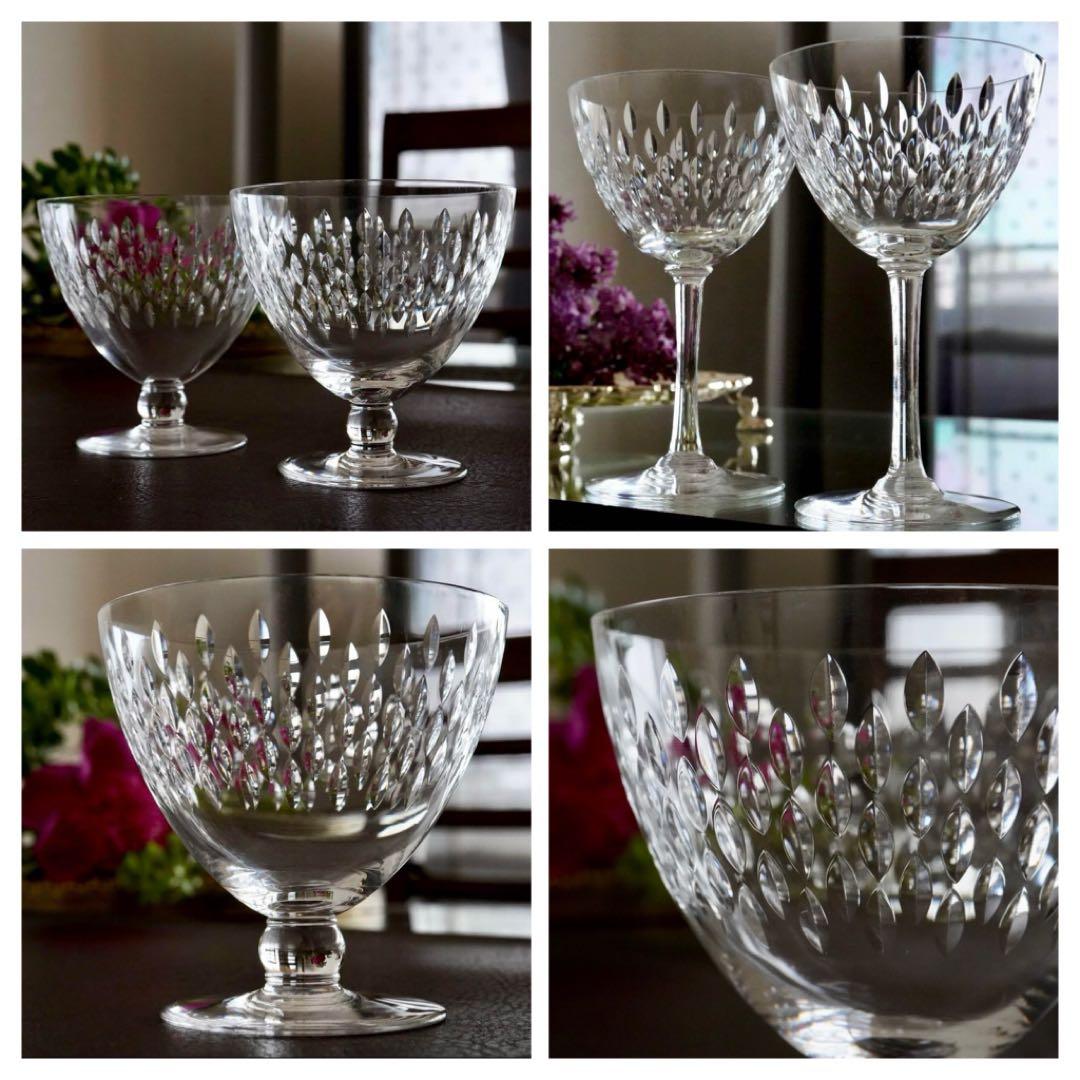 最大サイズ★美品★オールドバカラ★パリ★ウォーター グラス★ペア★赤ワインにも