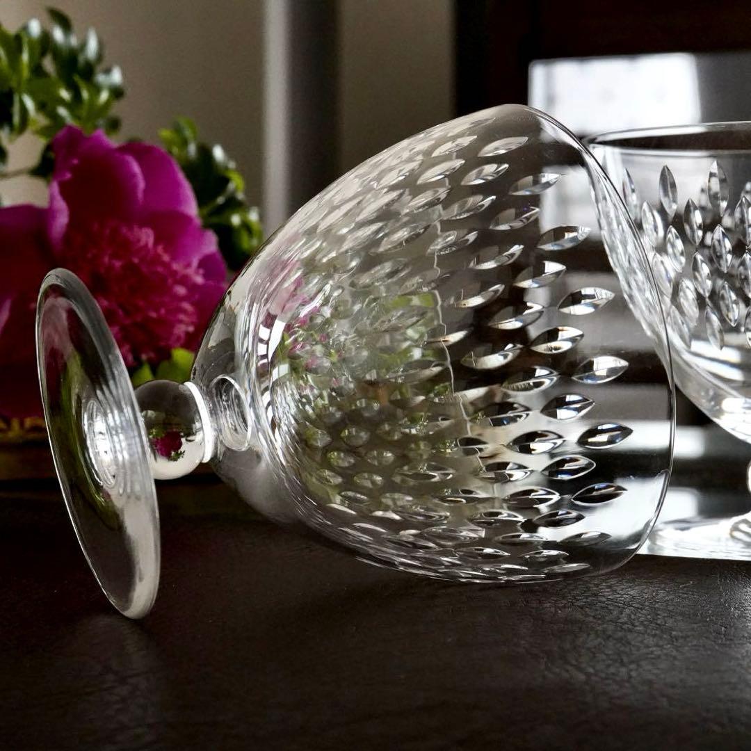 最大サイズ★美品★オールドバカラ★パリ★ウォーター グラス★ペア★赤ワインにも