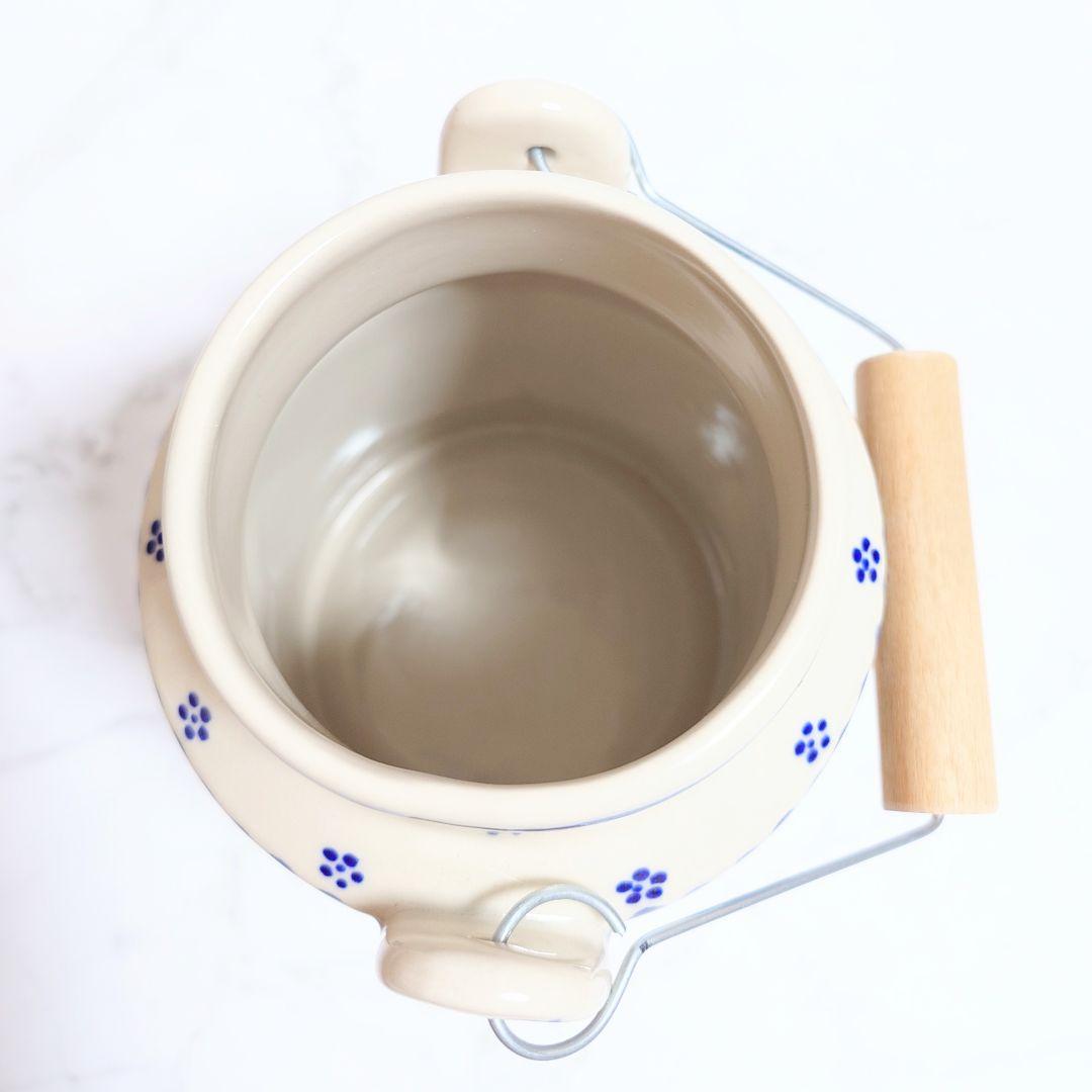 【新品未使用】 ポーリッシュポタリー ミルク缶 大 陶器製