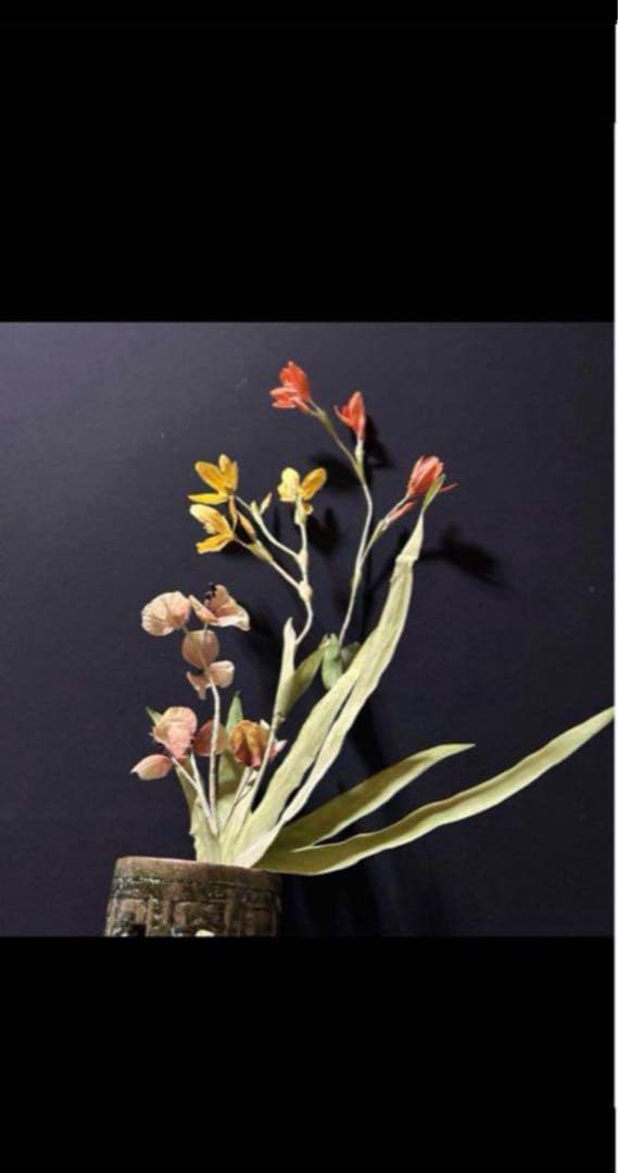 アートフラワーブーケ　ヒオウギ　花　造花　アートフラワー　立体絵画　6