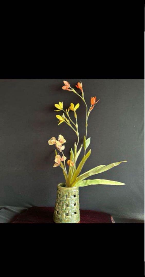 アートフラワーブーケ　ヒオウギ　花　造花　アートフラワー　立体絵画　6