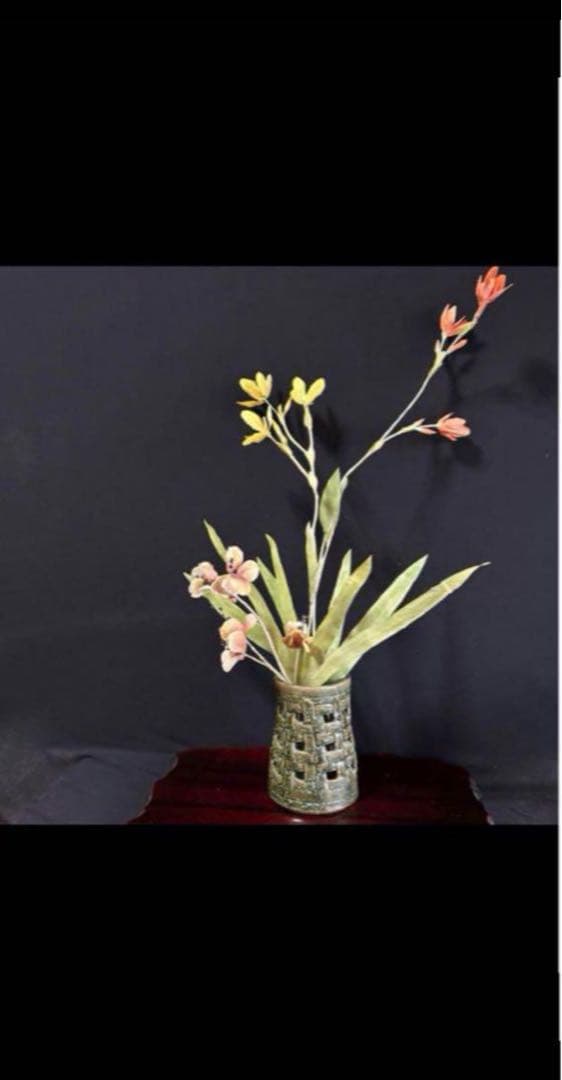 アートフラワーブーケ　ヒオウギ　花　造花　アートフラワー　立体絵画　6