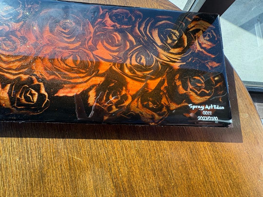 ☆激レア☆ スプレーアートエデン レジンアート原画 赤い薔薇