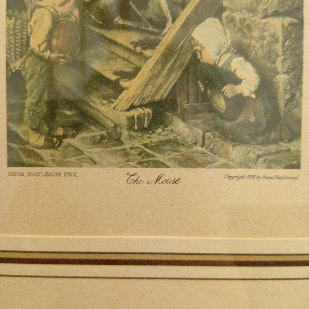 超希少1898年原版刷 Kaulbach The Mouse アンティーク版画