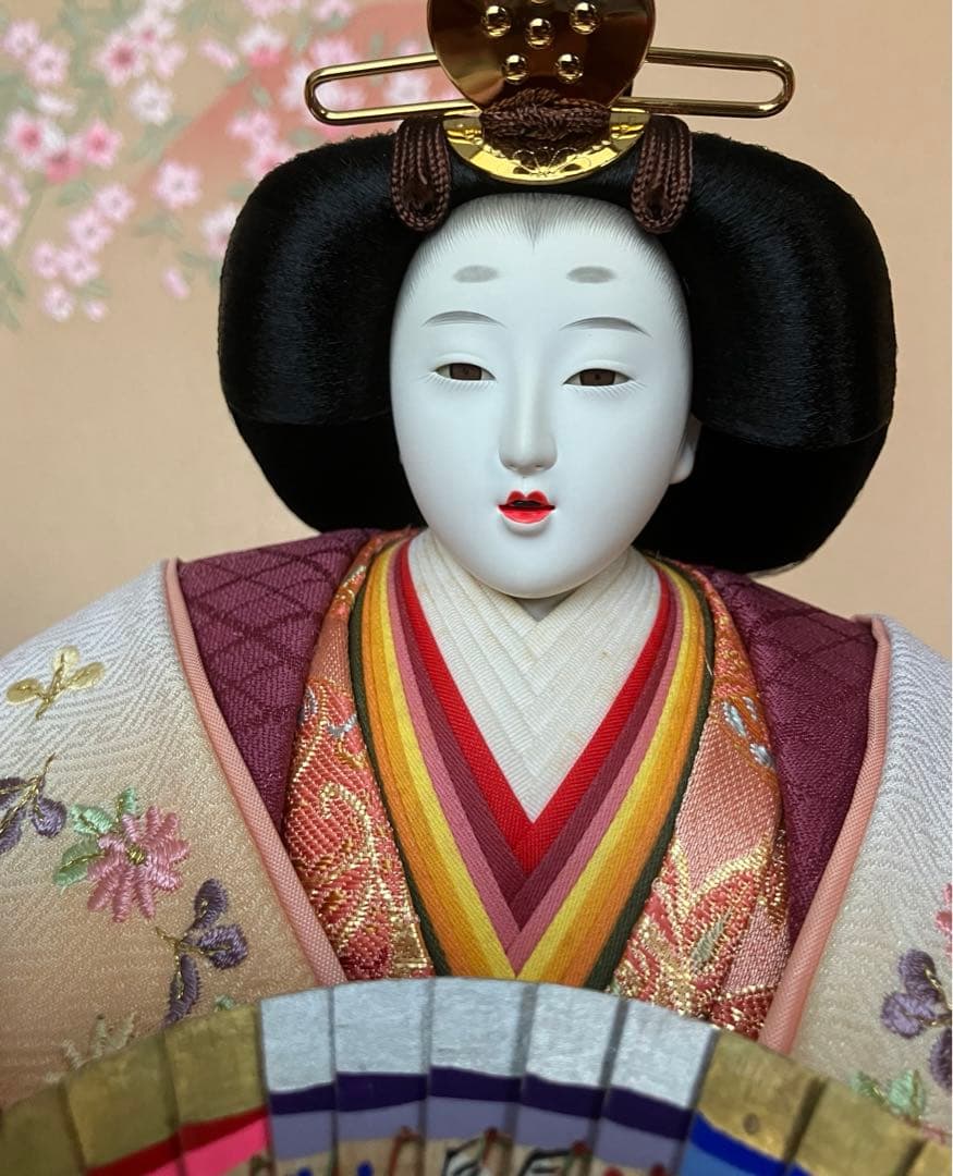 御京雛①平安春峰作 雛人形 三段飾り お雛様 京都西陣織り ひな人形
