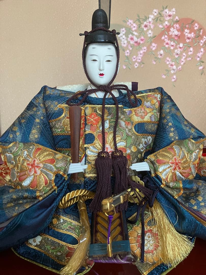 御京雛①平安春峰作 雛人形 三段飾り お雛様 京都西陣織り ひな人形
