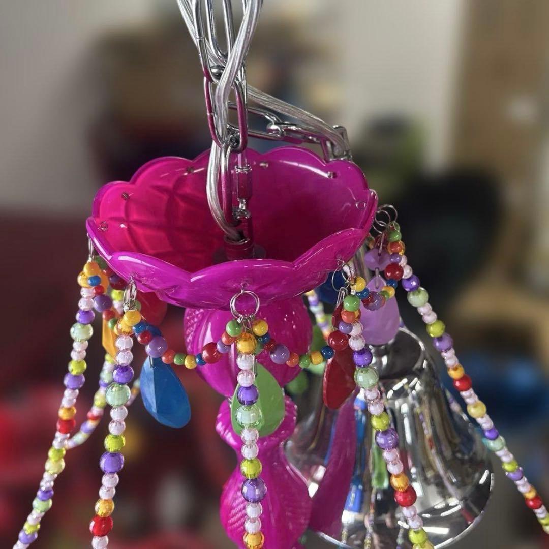 6158 【戸塚区引取り限定】ポップ調カラフルシャンデリア 9灯