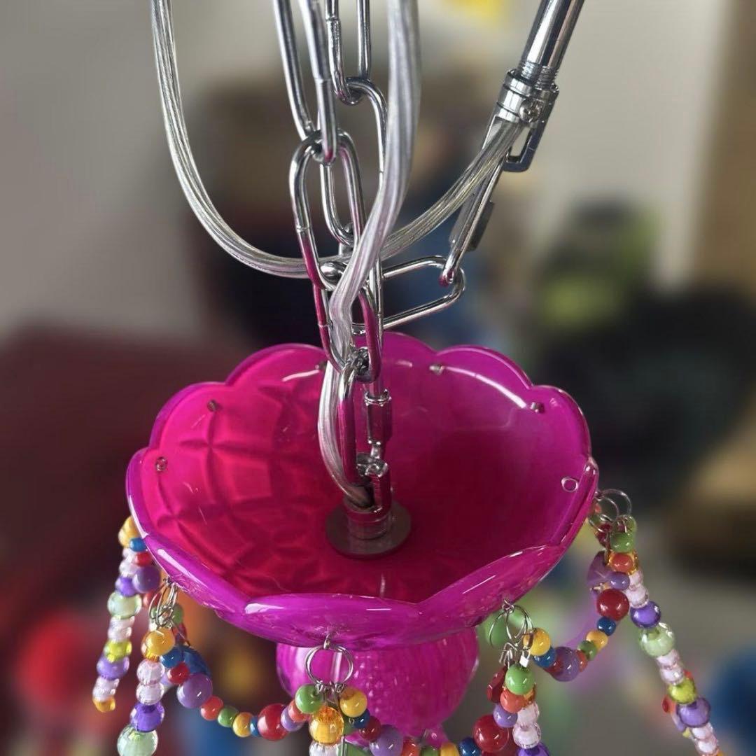 6158 【戸塚区引取り限定】ポップ調カラフルシャンデリア 9灯