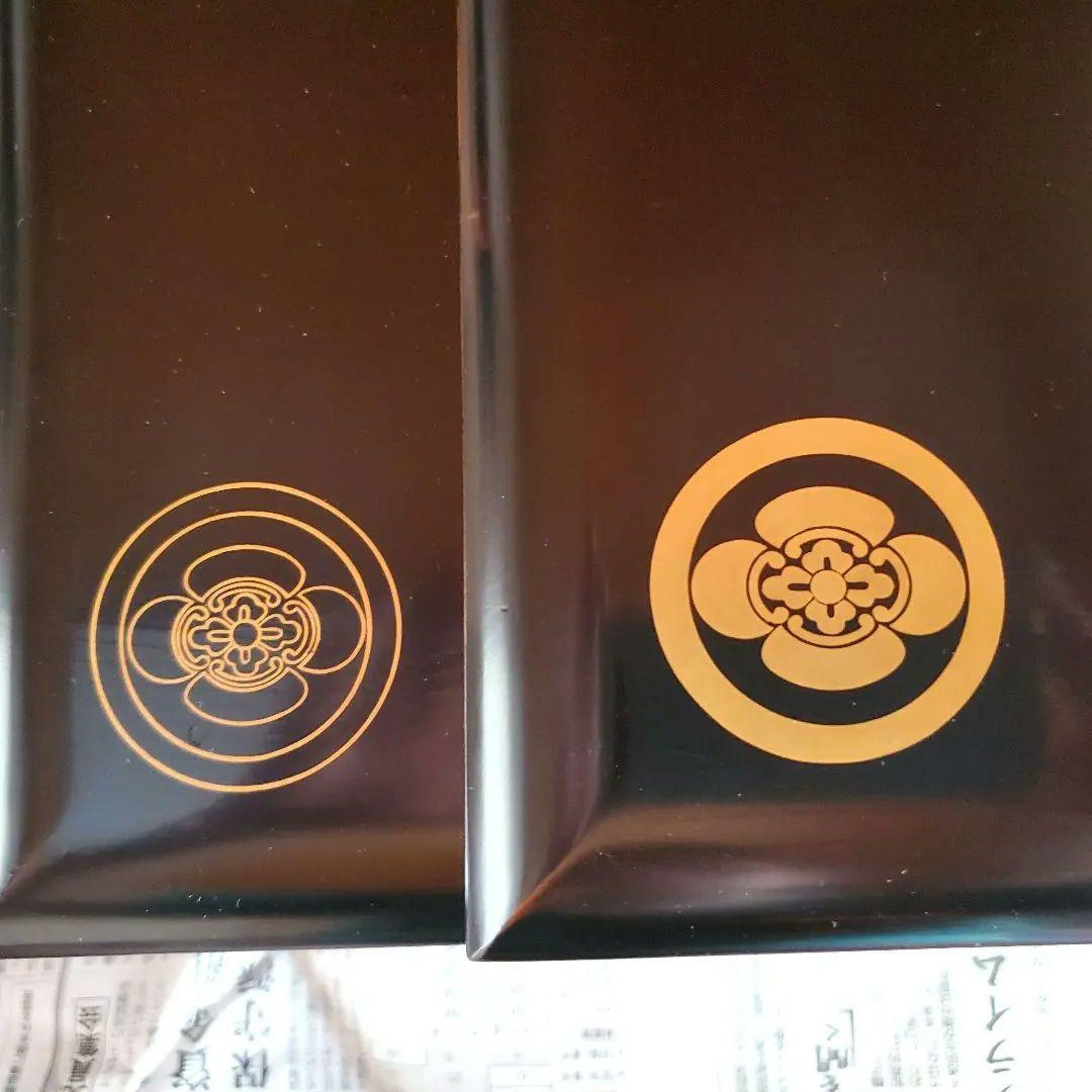 丸に木瓜 家紋入り 重箱