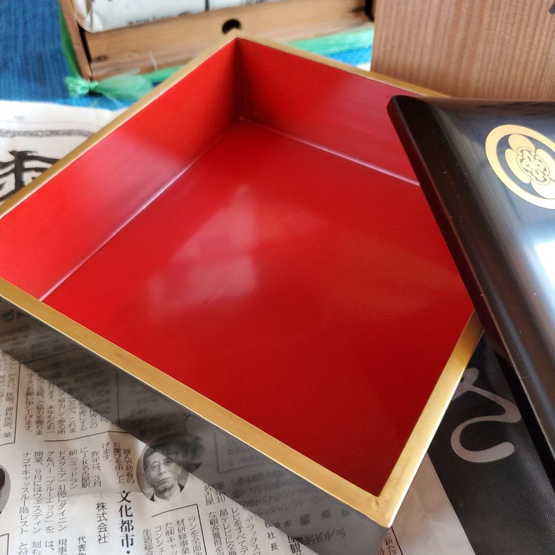 丸に木瓜 家紋入り 重箱