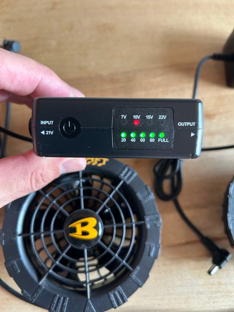 空調服バートルバッテリーファンセット22V